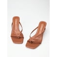 thumbnail image 5 of Women Comfortable Kitten Low Heel Thong Heeled Sandals - Fashion Square Open Toe for Party & Casual, 5 of 7