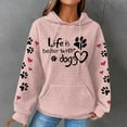 thumbnail image 2 of Womens Winter Tops Christmas Sweater Oversized Hoodies Clearance Crewneck Sweatshirt Warm Long Sleeve Tops for Women Fashionable Women's Printed Pullover Round Neck Top, 2 of 4