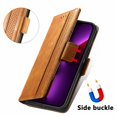 thumbnail image 6 of For iPhone 13 Pro Leather Phone Case Wallet Folio Flip Cover Casual Business, [RFID Blocking] Multi Hidden Anti-theft Card Holder Cash Slot, Side Magnetic Buckle, Stand Support,Khaki, 6 of 10