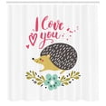 thumbnail image 3 of Ambesonne Hedgehog Shower Curtain, Ink Splatter Words, 69"Wx84"L, Multicolor, 3 of 3