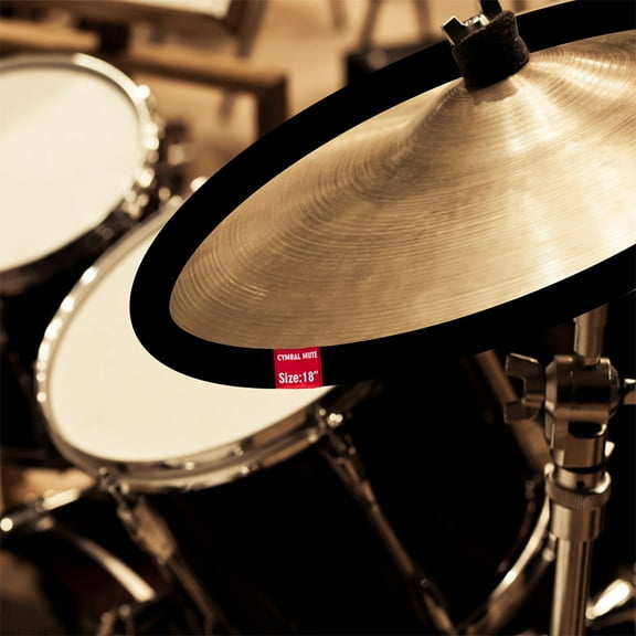 GOOHOCHY Cymbal Mute Belt for Home Practice Made of Polyester Assorted Color Suitable for 14/16/18 Inch Cymbals