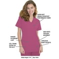 thumbnail image 3 of Green Town Scrubs for Women - 4 Pocket V-Neck Scrub Top, Stretch Fabric, Easy Care Uniforms, 3 of 7