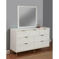 thumbnail image 7 of Trent Home 7-Drawer Contemporary Wood/Metal Dresser in White/Gold, 7 of 7