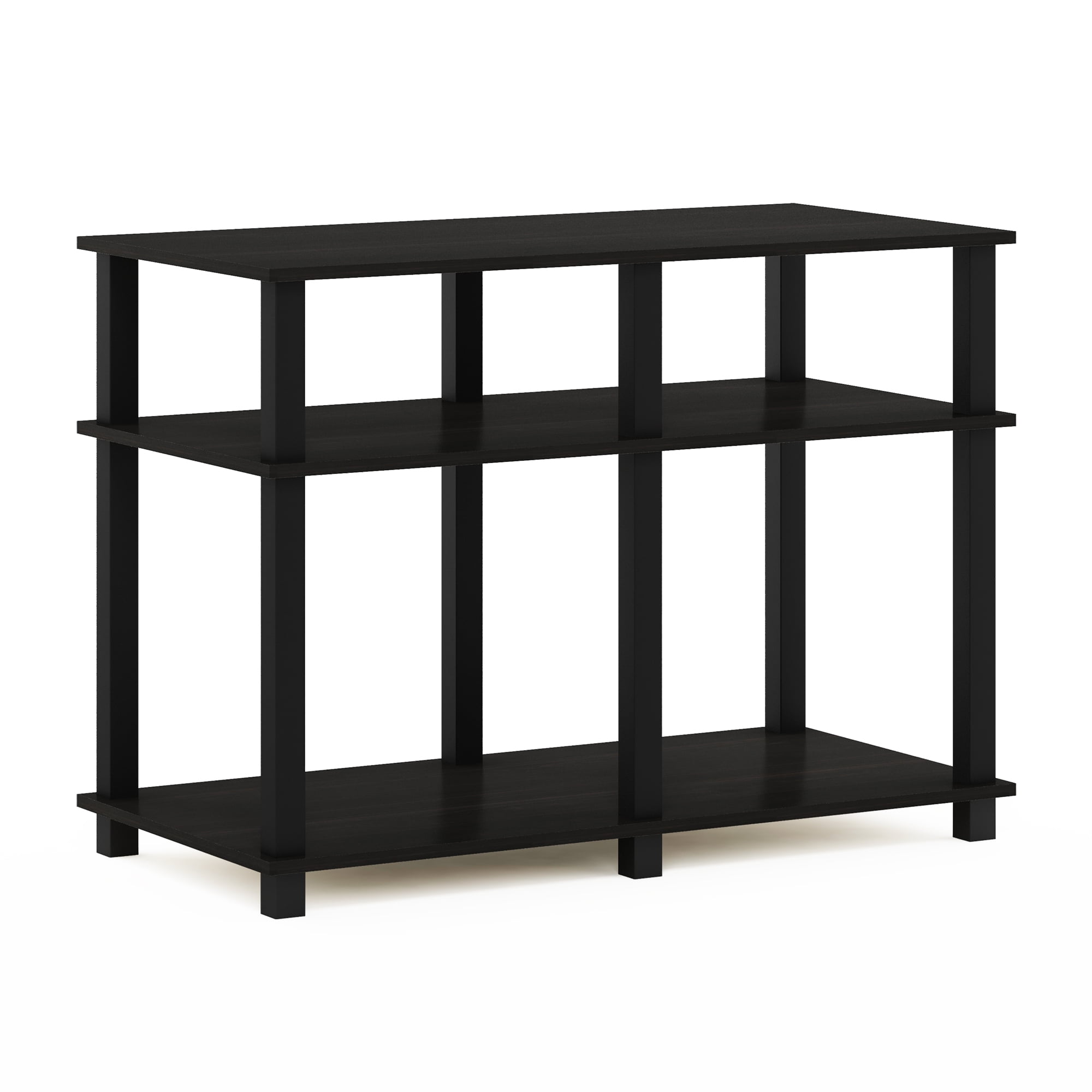 Furinno Turn-N-Tube TV Stand for TV up to 40 inch, Espresso/Black