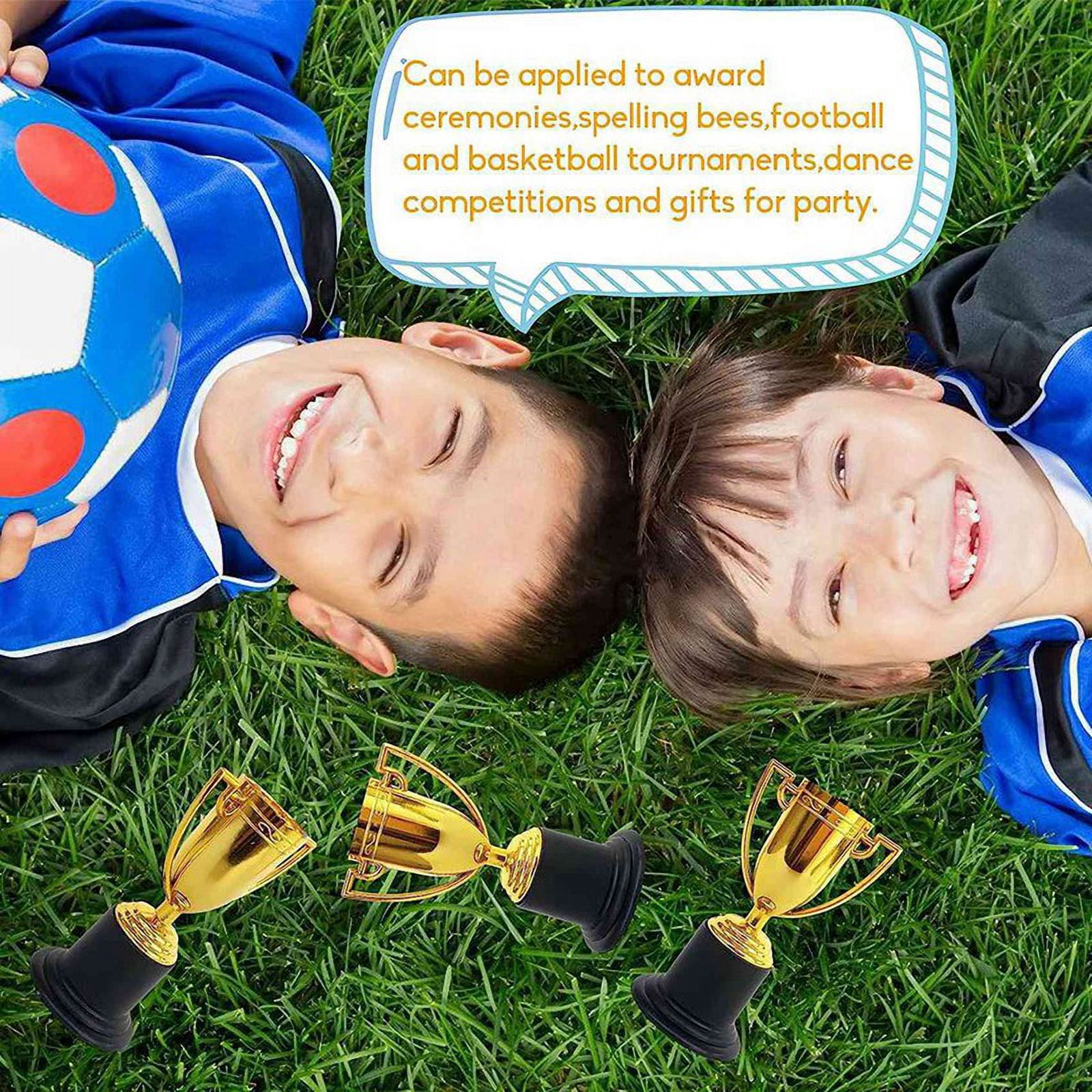 144 Pack Mini Trophy for Kids Awards,Plastic Gold Award Trophy Cups,for Party Favors,Rewards,Sports,Competitions