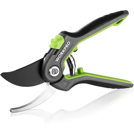 Workpro Bypass Pruning Shears 8’’ Stainless Steel Gardening Hand Pruner Green