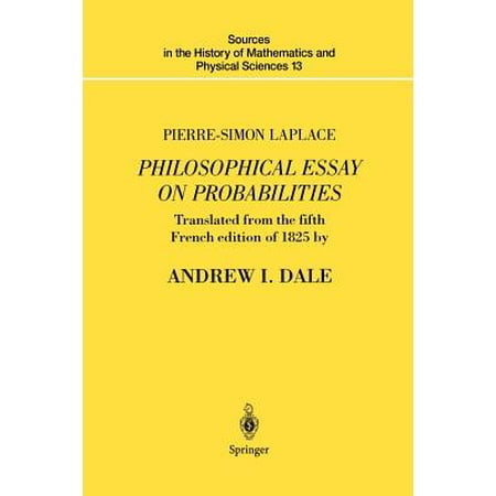 High School Narrative Essay Pierresimon Laplace Philosophical Essay On Probabilities Translated From The Fifth French Edition Of English Essay Pmr also Analytical Essay Thesis Example Pierresimon Laplace Philosophical Essay On Probabilities How Do I Write A Thesis Statement For An Essay