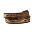 thumbnail image 2 of Nocona N2487644-38 Mens Ribbon Inlay & Laced Edge Belt, Medium Brown Distressed - Size 38, 2 of 3