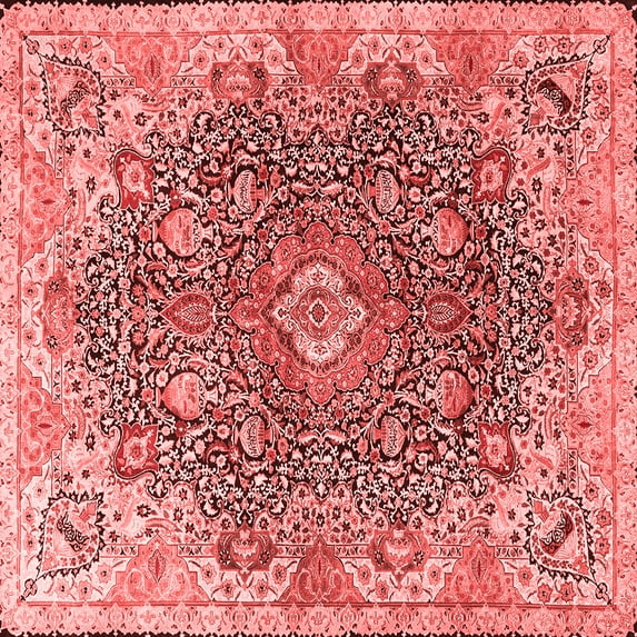 Ahgly Company Indoor Square Persian Red Traditional Area Rugs, 5' Square