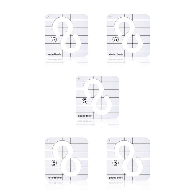 Wosthever Regla de diseño hueco para acolchado de tela transparente, plantillas de posicionamiento para máquina de coser, herramientas de No.08 5Conjunto