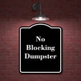 thumbnail image 2 of No Blocking Dumpster BLACK Aluminum Composite Sign 20''x24'', 2 of 9