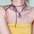 thumbnail image 4 of Acrylic Plum Blossom Charm Clavicle Chain Hollow Flower Choker Wedding Party, 4 of 18