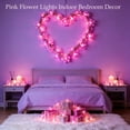 thumbnail image 2 of Decorative Flower String Lights Plug in for Bedroom, Connectable 33ft 100 LED Soft Cherry Blossom Fairy Light for Patio Room Dorm Wedding Party Christmas Tree Hanging Decorations, Pink, 2 of 16