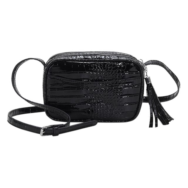 Bolsa De Hombro Bolsa de hombro con borlas para mujer cruzados casuales Cuero de PU para el trabajo (Negro) Tmvgtek Para Estrenar