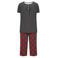 thumbnail image 4 of yievot Womens Capri Pajama Sets Short Sleeve Top and Capri Pant Set Soft Sleepwear Printed 2 Piece Lounge Sets, 4 of 7