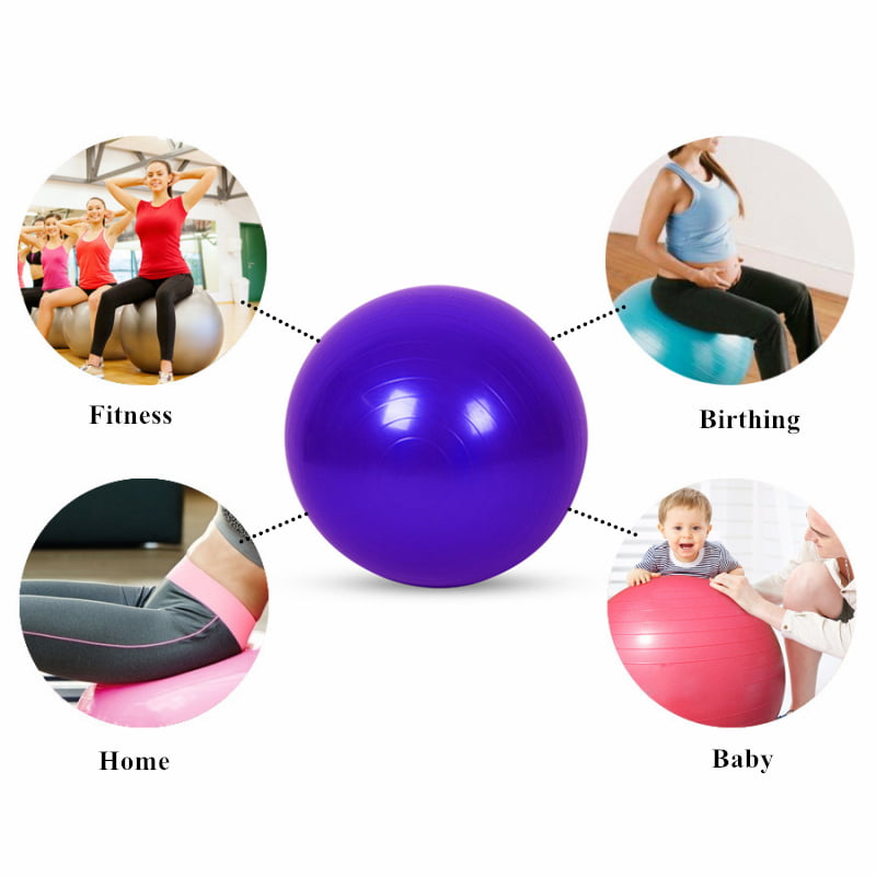 SUBBRY 45/55/65/75/85cm Yoga Ball Anti Burst Exercise Aerobic Fitness Stability Exercise Balance Yoga Pilates Workout 