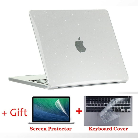 Glitter New Laptop Case Laptop Case For MacBook Air 13.6 inch M3 A3113 2024 Case Air 15 A3114 Funda macbook pro 13 case Pro 14 Glitter Crystal Old Air 13 A1466