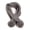 Dk Grey Marl, variant on Women's Eyelash Yarn Cross Over Neck Scarf w/ Pom
