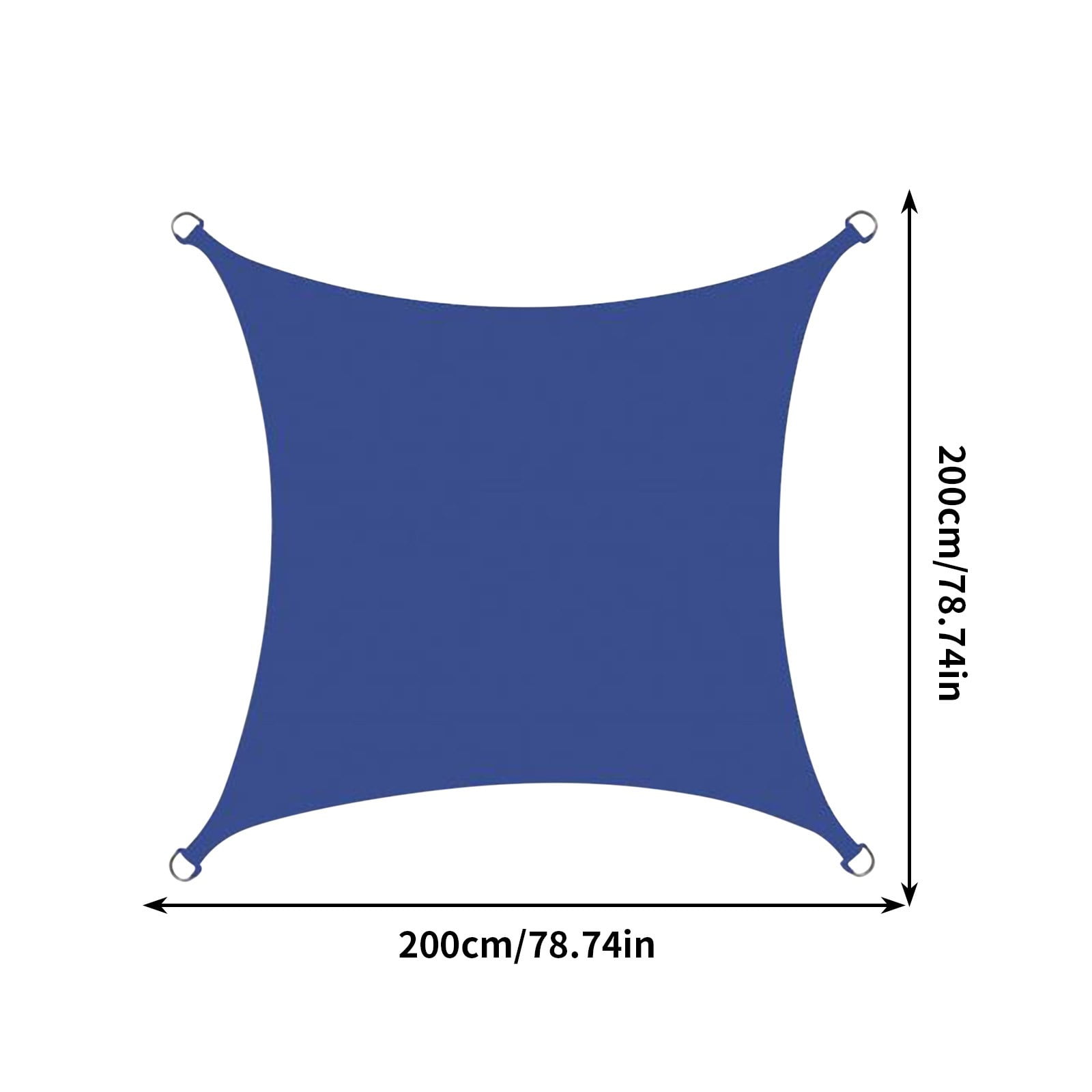 HBBKVI Sun Shade Cloth 79" × 79", Awning for Outdoor Swimming Pool Garden, UV Protection Sun Shade Sail Blue