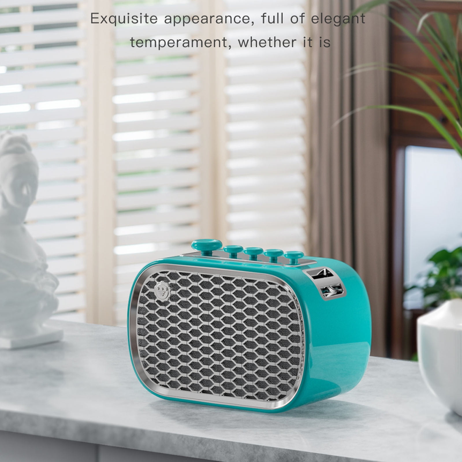Nkmbld Wireless Speakers with Bluetooth Multifunction Sleep Meter White Noise Speaker FM Wireless Bluetooth Computer Home Bedside Desktop Audio, Blue