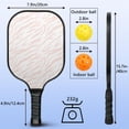 thumbnail image 3 of Pickleball Paddles Set Of 1, Fiberglass Surface, Animal, Leopard Print, 1 Paddle, 2 Balls & Bag, 3 of 5