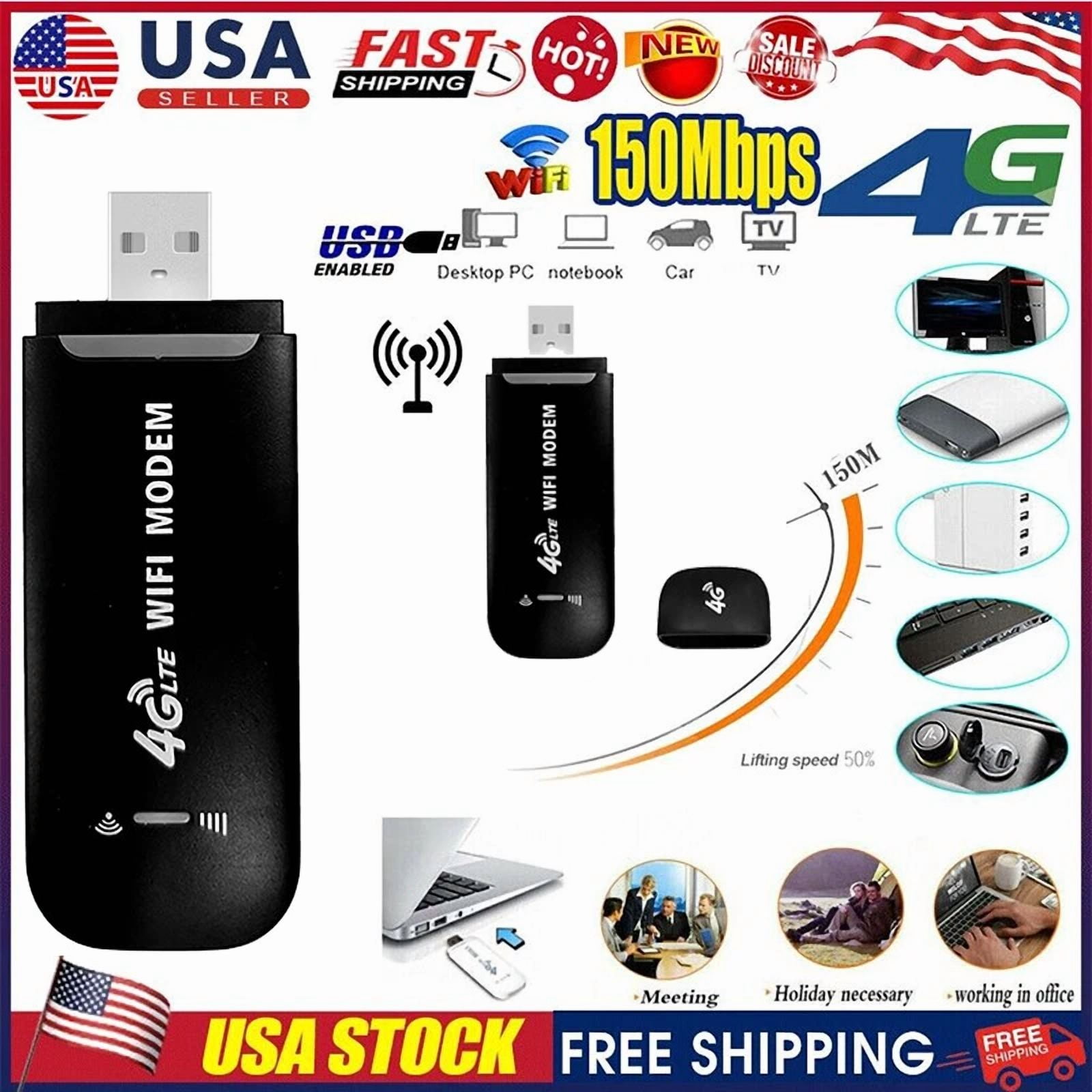 RHEA- Unlocked Lte Modem Wireless Router Usb Dongle Mobile Broadband Wifi Sim Card 4G