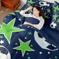 thumbnail image 4 of jejeloiu Soccer Game 7-Piece Bedding Comforter Set,Teens Football Sport King Bedding Sets For Boys Girls Reversible, 4 of 8
