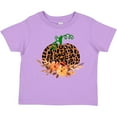 thumbnail image 3 of Inktastic Cheetah Print Pretty Pumpkin with Fall Leaves Boys or Girls Toddler T-Shirt, 3 of 5