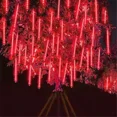 thumbnail image 3 of Cadena de luces LED de lluvia de meteoritos, 8/16/24/32 tubos, 30/50 cm, para decoración de exteriores, Navidad, bodas, árboles, fiestas, 220 V/110 V, 3 of 5