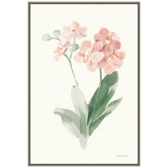 Amanti Art Spring Orchid II Framed Canvas Wall Art Print