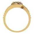 thumbnail image 4 of 0.45 ct Brilliant Round Cut Alexandrite 14K Yellow Gold Solitaire with Accents Engagement Bridal Wedding Ring Band Set size 5.25, 4 of 7