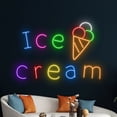 thumbnail image 4 of Handmadetneonsign Ice Cream Neon Sign, Melting Ice Cream Neon Light, Ice Cream Cone LED Light, 4 of 5