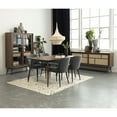 thumbnail image 4 of Unique Furniture Chenille Fabric Upholstered Dining Chair - Dark Gray (Set of 2), 4 of 5