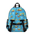 thumbnail image 3 of Excavator and Question Mark Blue Pattern Cute School Backpack Bag for School with Padded Back and Adjustable Shoulder Straps 15.25"x11.5"x5.25", 3 of 5