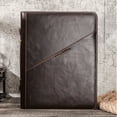 thumbnail image 4 of iPad Pro 12.9" Leather Portfolio Case – Luxury Genuine Leather Organizer with A4 Paper Slot, Card Holders, Zipper Pocket, Phone & Pen Slots – Vintage Business Style for Professionals, 4 of 23
