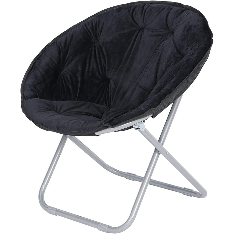 LIUYUDIY Comfy Foldable Chair for Bedroom Adults Kids Portable Faux Fur Round Chair for Living Room Dorm Room Apartment