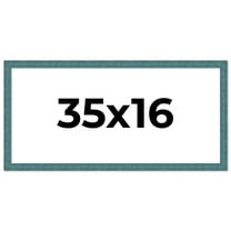 35x16 Frame Blue Rustic Barnwood Solid Wood Picture Frame Width 1.25 Inches | Interior Depth 0.5