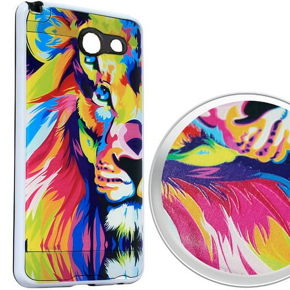 GSA Colorful Lion Hybrid Case For Samsung Galaxy J7 (2015)
