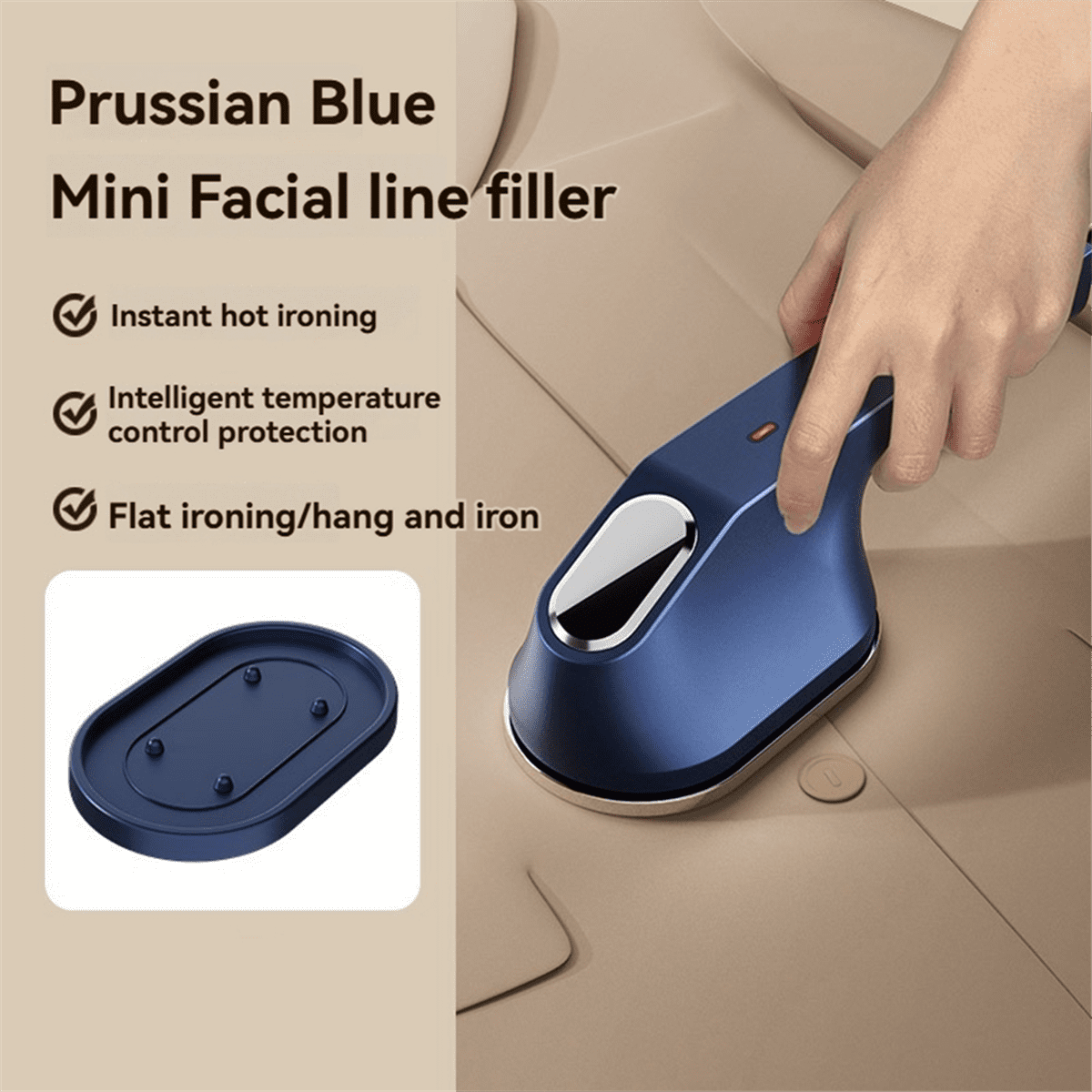 Garment Steamer Portable Steam Iron for Clothes Handheld Mini Vertical Ironing for Home Travel Wet Dry Ironing US Plug,B