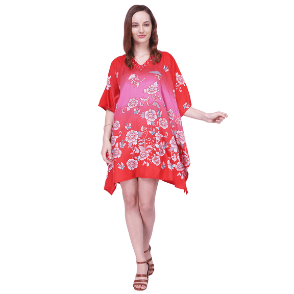 Kaftan Dress - Caftans for Women - Women's Caftans Available in One Size to Fit US 4,6,8 and 10 (159 Red)
