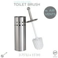 thumbnail image 3 of Bath Bliss Stainless Steel Toilet Brush with Air Vents, 3 of 7
