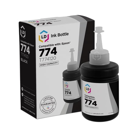 LD Products Compatible Epson T774/T774120 High Yield Products Black Bottle Ink Cartridges