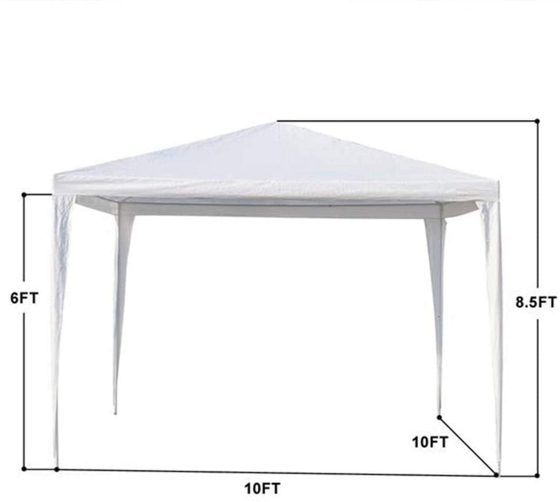 [US IN STOCK] 10 x 10 Three Sides Waterproof Tent with Spiral Tubes White