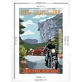thumbnail image 5 of Art.com New Hampshire - Motorcycle Scene and Old Man of the Mountain Art Print by Lantern Press, White Frame Wall Art, 17" x 23", 5 of 5