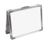 HLONK Tableau blanc magnétique Tableau blanc portable magnétique Bureau double face Easel blanc pliable(15.75X11.81X7.87Inch)