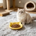 thumbnail image 6 of Virelaxpo Molded Cat Face Shaped Pet Food Dish 6.1 x 4.7 Inch Wide Shallow Rim Non Skid Base for Kibble Wet Food, 6 of 6