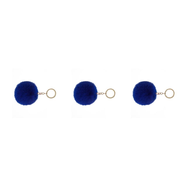 Moyic LLavero de bola peluda, llaveros exquisitos creativos, llaveros delicados convenientes multifuncionales para mujer, azul oscuro, 4cm Type1 NO1 Moyic CBP365803