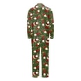 thumbnail image 3 of Family Pajamas Matching Sets 2 Piece Xmas Print Family Button Pajamas Set Sleepwear Relaxed Fit Home Wear Lounge Set Long Sleeve Crew Neck for Dad Father Mens Pajamas Set, 3 of 9