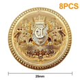 thumbnail image 4 of 10pcs Gold 25mm Metal Decorative Buttons Logo Jacket Suit Buckle, 4 of 5