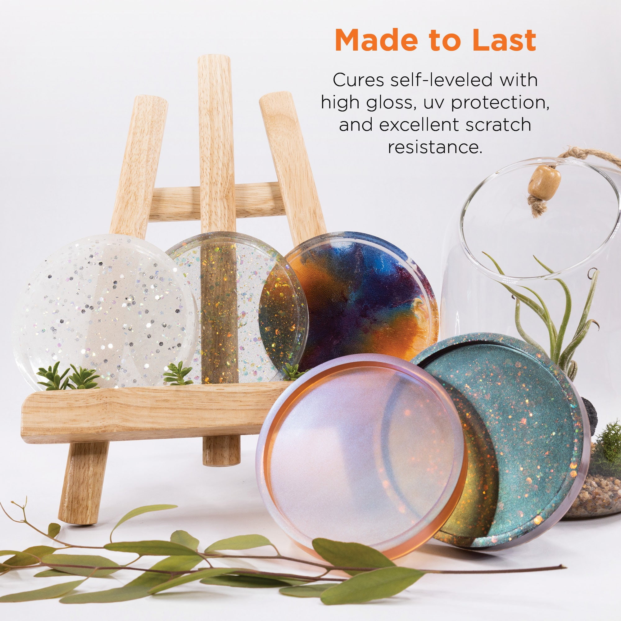 Rolio Epoxy Resin and Hardener Kit - Crystal Clear UV Resistant Resin for Coating, Jewelry, Wood, Molds & DIY Crafts, Easy Cast Resin - 16 oz Kit